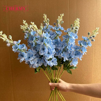 Fleur artificielle Delphinium bleu effet naturel DC166, très vendue, à longue tige, pour centres de table de mariage et arrangements floraux
