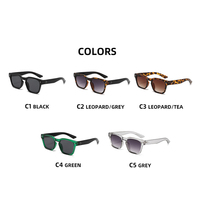 Lunettes de soleil carrées surdimensionnées style coréen 2026 pour femmes et hommes, monture PC avec clous décoratifs, protection UV400, mode urbaine