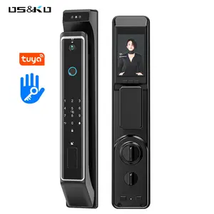 3d face door lock with eye scanner keyless entry smart lock full automated strong 6068 mortise wifi smart door lock with camera