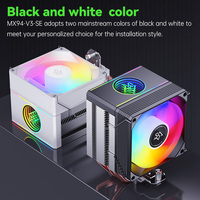 SNOWMAN Nouveau refroidisseur d'air pour processeur ARGB à 4 caloducs, dissipateur thermique de tour de bureau compatible LGA1851 LGA1700 LGA1200 AM4 AM5