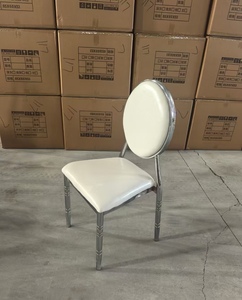 Chaises d'hôtel modernes en métal, très vendues, design simple et empilable, pour les mariages, les restaurants, les banquets, électro-plaquées, excellent rapport qualité-prix - Product Image 3