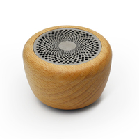 Mini haut-parleur sans fil personnalisé en gros avec façade en bois pour téléphone portable
