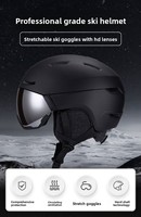 Nouveau casque de ski thermique professionnel pour le sport, avec lunettes REVO réelles, casque de ski unisexe pour adultes avec verres protecteurs extensibles