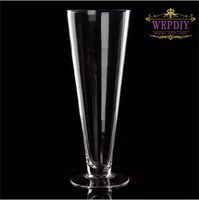 Support à fleurs en verre transparent simple et créatif, centre de table de mariage, décorations d'événements durables et luxueuses