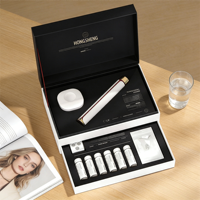 Boîte d'emballage cosmétique à double couche avec couvercle rabattable, boîte d'emballage haut de gamme pour produits de soin de la peau de type tiroir, boîte vide personnalisée