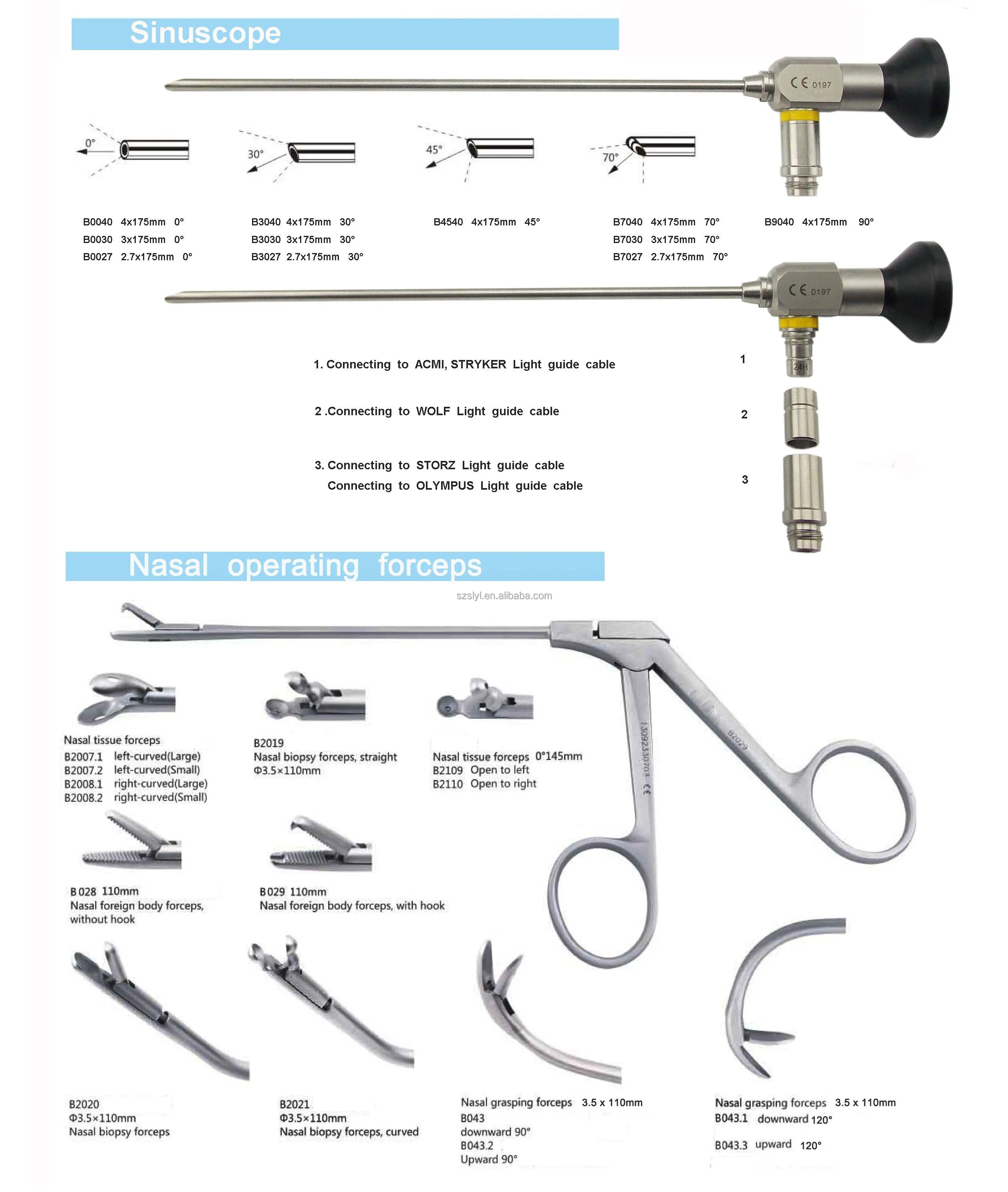 4mmx175 0 30 70 Degree Rigid Sinuscope Ent Endoscope Nasal 4mm Endoscope