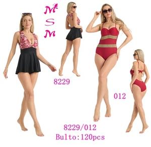 Traje de baño de una pieza para mujer, cuello en V profundo, estampado floral, cintura alta, Push Up, Spandex, poliéster, traje de baño elástico 8229-O12 - Product Image 3