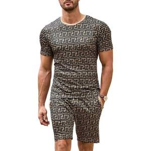 2025 <b>Men's</b> Loungewear Set <b>Short</b> Sleeve T-Shirts and <b>Shorts</b> Matching Sleepwear - Product Image 3