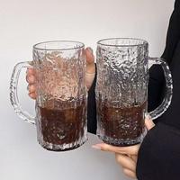 Aspecto de alta calidad Las tazas con mango de vidrio con diseño de árbol son adecuadas para cerveza, jugo, café, leche, bar, hogar, uso en la oficina.