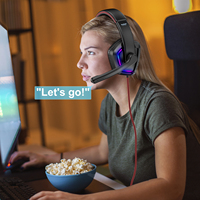 Casque de jeu en gros GM-876 sans fil 2,4 GHz + filaire 3,5 mm, casque stéréo supra-auriculaire à faible latence pour le gaming