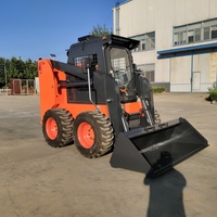 Crawler Skid Steer Loader Kabin Tertutup Diesel Hidrolik 4WD Compact Loader Konstruksi Pemindahan Tanah Motor Bearing Berkualitas Tinggi