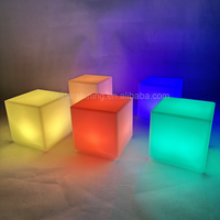 Chaise cube LED lumineuse personnalisée avec logo RGB, télécommande, étanche, rechargeable, pour extérieur, parc, piscine, bar, événement, lumière décorative nocturne