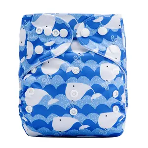 Reusable Ecological Cloth Baby Diapers Ananbaby Manufacture Ecological Wholesale Baby Washable Diapers Reusable Cloth Nappies Waterproof 1 Size Cloth Diaper Soft