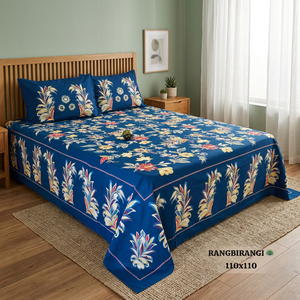 RANGBIRANGI <b>Bedspread</b> Set 110x110 Discharge Print Polyester Coverlet 3 Pcs Traditional Chinese Style Home Use - Product Image 2