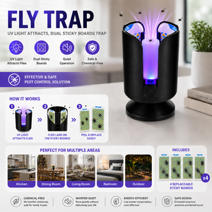 Nouvelle conception 2026 : Piège à insectes volants d'intérieur avec lumière UV et plaque collante - Product Image 1