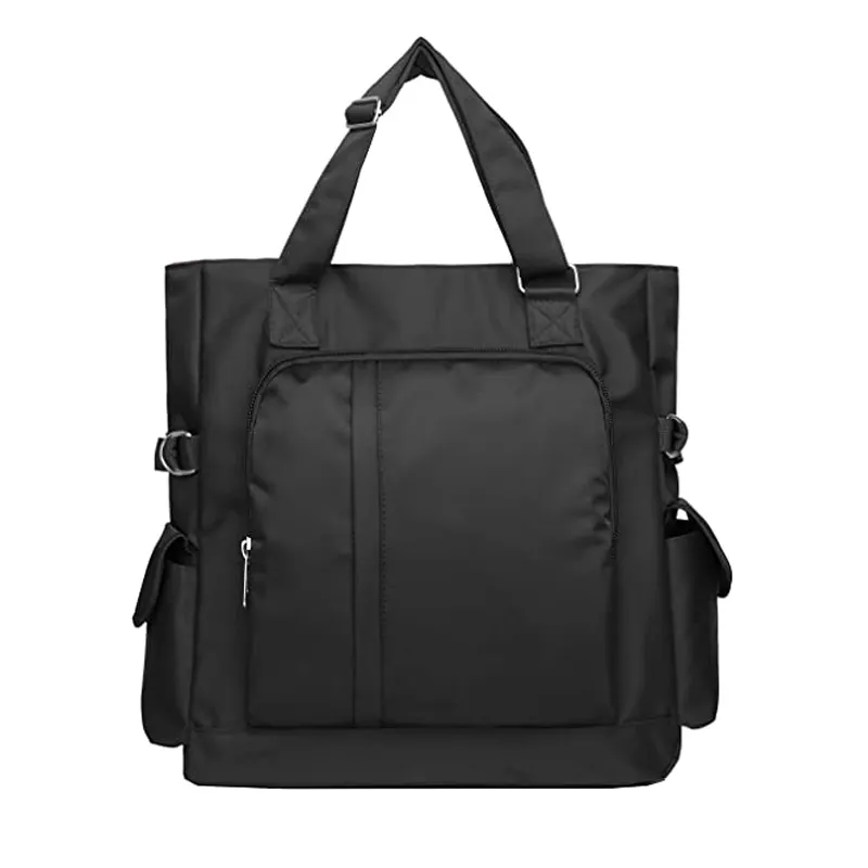 Women Men Handbags Laptop Work Multi Pocket Shoulder Bags Teacher Purse Canvas Black Weekend Ladies Tote Bags