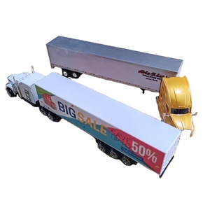 Camión Contenedor Americano de Juguete de Plástico Blanco a Escala 1:50, Personalizado con Logotipo, 23 cm, en Oferta, Modelo de Vehículo de Juguete Coleccionable - Product Image 1