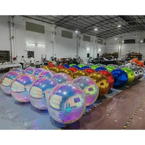 Commercial Reflective Shiny Inflatable Mirror Sphere PVC Mirror Balloon Inflatable Disco Mirror Ball For Decoration