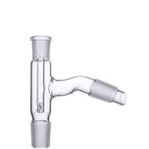 Appareil de distillation SAMCO LAB en verre borosilicaté avec tête de distillation plane inclinée et bras latéral angulaire pour usage en laboratoire - Product Image 1