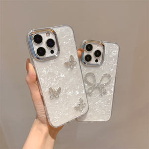 L'arc luxueux et à la mode à <span class=keywords><strong>motif</strong></span> de coquille convient aux étuis de téléphone Gel IPhone17Promax <span class=keywords><strong>iPhone</strong></span> 16 main 15 14 13 12 - Product Image 2