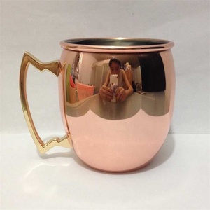16oz De Qualité Alimentaire de Haute qualité Pas Cher Moscou Mule Cuivre Potable Café Bière <span class=keywords><strong>Cocktail</strong></span> <span class=keywords><strong>Vodka</strong></span> Menthe Julep Gingembre Thé Tasse - Product Image 3
