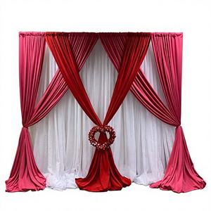 ESI, venta al por mayor, cortinas de fondo de aluminio ignífugas inherentes simples, cortinas de enmascarar negras, exposición de teatro, otro evento - Product Image 1