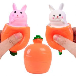 Custom Fidget <b>Toy</b>-Stress-Relief Squeezable Carrot Rabbit - Novelty Relaxation and <b>Mochi</b> <b>Toy</b> - Product Image 1