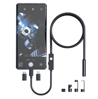 Tip-c ile 5M sert kablo Borescope muayene kamera mikro USB fiş (3 in 1) IP67 IOS kamera modülleri için su geçirmez