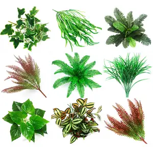 H05511模拟绿色植物墙面装饰用假叶配件蕨带草壁挂