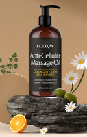 Huile de massage anti-cellulite 240 ml, collagène, cellules souches, pépins de raisin, eucalyptus, huile raffermissante pour le corps, OEM, étiquette privée, vente en gros