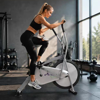 Nouveau Design 2026 Vélo d'Appartement à Résistance par Ventilateur, Pliable et Réglable, avec Écran LCD, pour Musculation et Exercice à Domicile ou en Salle de Sport