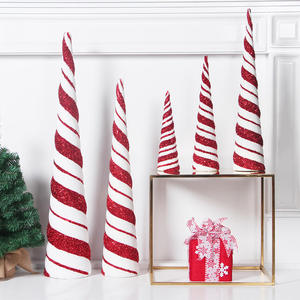 High Quality Factory Christmas Plastic Red White <strong>Candy</strong> <strong>Cane</strong> for <strong>Mini</strong> Christmas Tree and Shopping Mall Window Decoration - Product Image 5