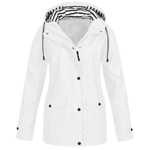 Abrigo Largo Impermeable con Capucha y Etiqueta Personalizada E0113ME05, Talla Grande, Deportivo, para Exteriores, para <span class=keywords><strong>Mujer</strong></span>, Moda Sehe - Product Image 2