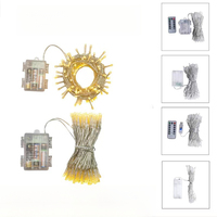 Guirlandes lumineuses LED à piles, alimentées par USB, modes clignotants, guirlandes lumineuses LED colorées pour l'éclairage décoratif de Noël