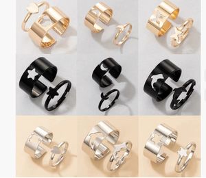 Anelli Vintage Western per Coppie, Trendy Anelli Minimalisti con Apertura a Forma di Aeroplano e Cuore per Donne - Product Image 2