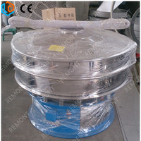 Tamiseur vibrant circulaire en acier inoxydable autonettoyant à billes rebondissantes pour la transformation alimentaire, machine à tamiser la poudre de manioc avec boîte de vitesses