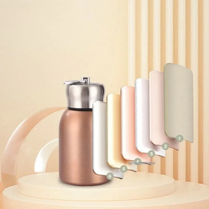 Mini Termo de Acero Inoxidable con Forma de Vientre Gordo, Taza Térmica Portátil con Anillo de Transporte, Botella de Agua Caliente Aislada al Vacío de 300ml - Product Image 3