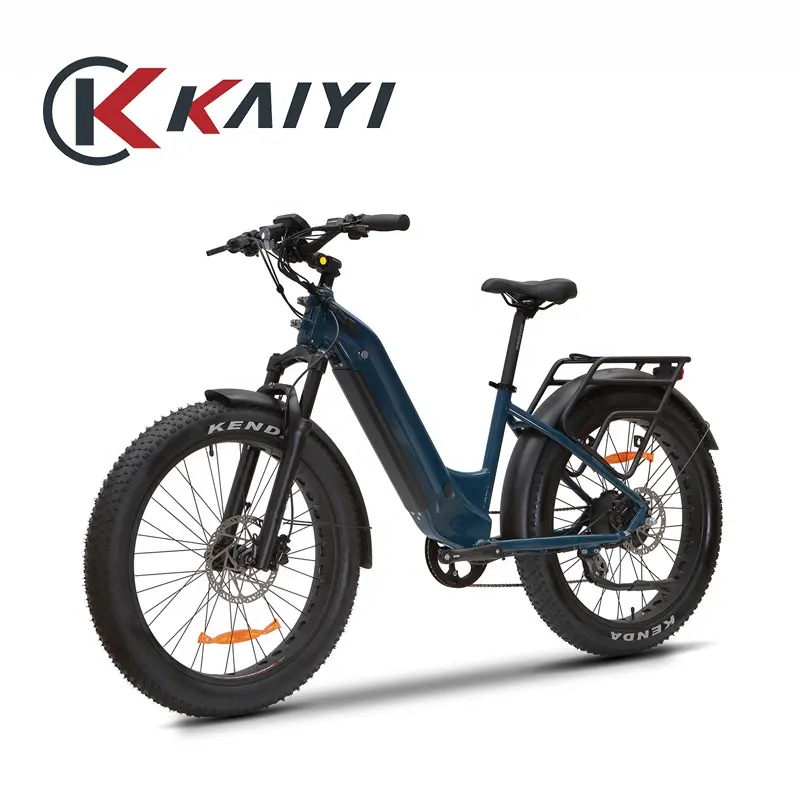 KAIYI 26*4.0 지방 타이어 LCD 디스플레이 ebike 듀얼 배터리 지방 타이어 전기 자전거 허브 모터 rad 전기 자전거 가격