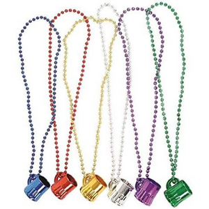 Collier de perles Mardi Gras de 33 pouces avec mini verre à bière en forme de mug - Couleurs assorties pour la <span class=keywords><strong>Saint</strong></span>-<span class=keywords><strong>Patrick</strong></span> - Product Image 4