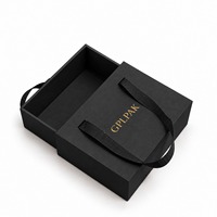 Boîte à tiroir en carton recyclable de luxe avec design personnalisé haut de gamme, impression personnalisée, laminage brillant, boîtes rigides coulissantes avec poignée