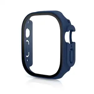 Custodia in vetro antigraffio per PC + custodia in Silicone per Apple Watch custodia Ultra 49mm per Apple Watch Series 38/40/41/42/44mm