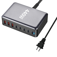 Produk Baru 2026 Pengisi Daya Multi Port 440W Pengisi Daya USB PD 8-Port Pengisian Cepat 3.0 USB Tipe C Pengisian Cepat Dock Pengisian Daya USB Seluler