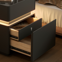 Nouvelle table de chevet flottante intelligente de luxe |   Meubles de chambre à coucher modernes avec charge sans fil et serrure à empreintes digitales dissimulée
