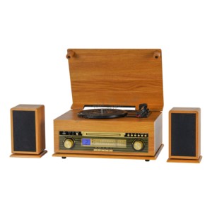 Tocadiscos de Vinilo Portátil de Alta Calidad con 2 Altavoces Externos, Reproductor de Gramófono, Reproductor de Audio y Discos de Vinilo - Product Image 1