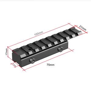 ฐานอะแดปเตอร์ขนาด 3.94 นิ้ว/100 มม. 9 ช่อง สำหรับอุปกรณ์เสริมกล้องเล็งล่าสัตว์ ตัวแปลงขนาด 11 มม. เป็น 21 มม. - Product Image 3
