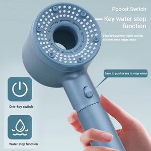 Vendita calda potente doccia a mano con filtro agli ioni negativi placcato bagno testa di spruzzo pressurizzata per servizi igienici - Product Image 4