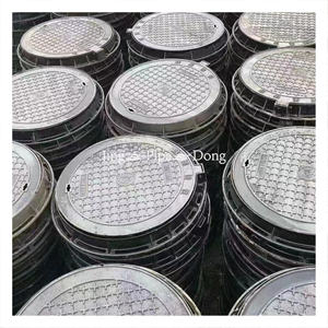 Tapa de <span class=keywords><strong>Alcantarilla</strong></span> Redonda de Hierro Negro Duradera de Tamaño Personalizado, Marca Jingdong, Fabricada en China, Venta Caliente, En124 D400 - Product Image 6