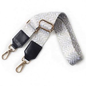 Luxury Pure Color Cotton Webbing PU Leather Belt Strap with Adjustable Buckle for Messenger Bags-Customizable Color & Design - Product Image 1