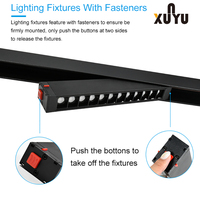 Système d'éclairage sur rail LED magnétique en aluminium intelligent pour usage commercial avec télécommande par téléphone portable, design moderne, spot linéaire