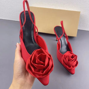 Zapatos De Tacon Para Mujer sandali moda fiore rosso <span class=keywords><strong>tacchi</strong></span> alla moda <span class=keywords><strong>con</strong></span> fiocco - Product Image 1
